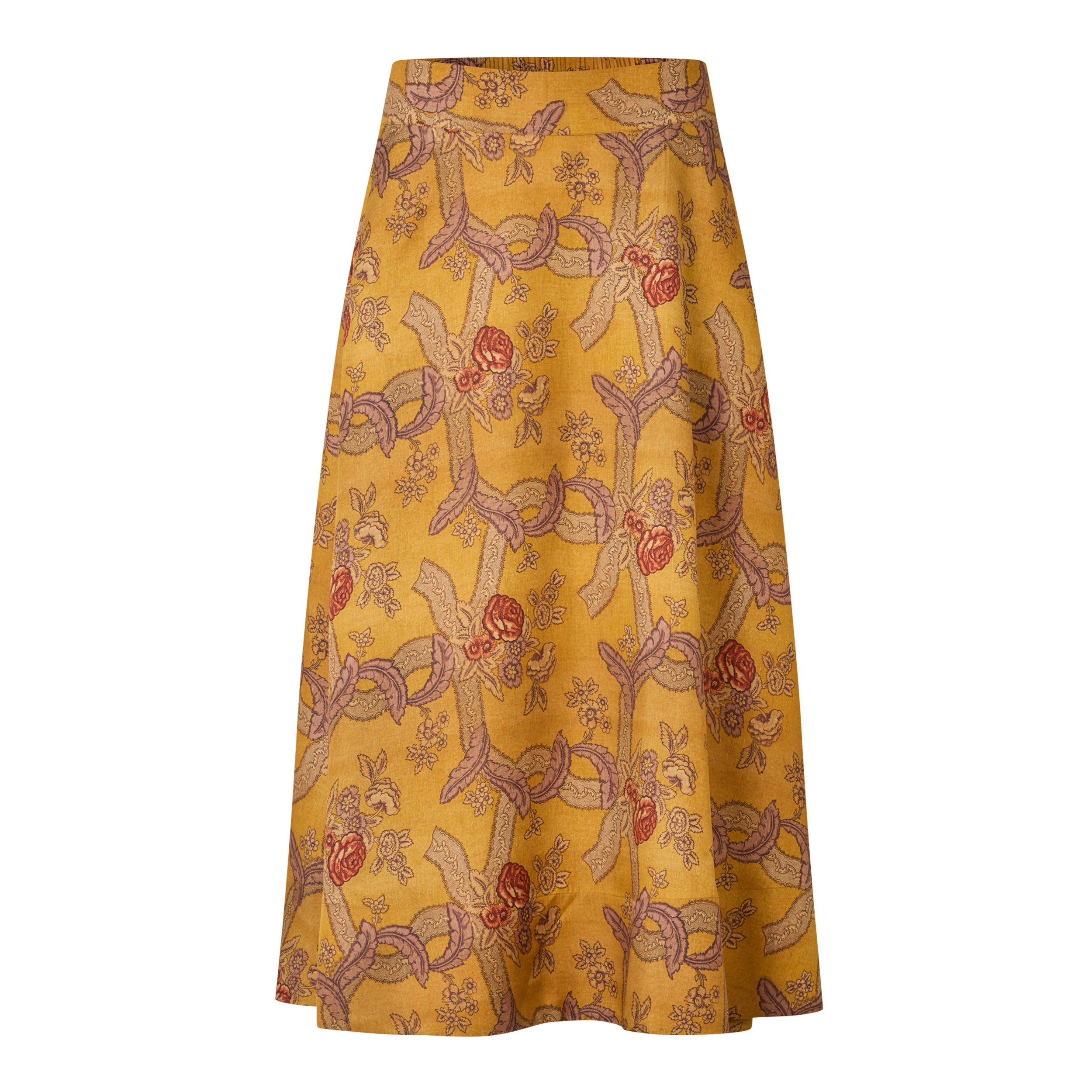 Tapis Noir Caroline Silkenederdel - Gul Skirt Gul